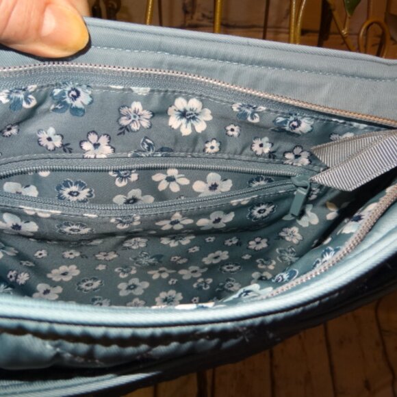 New Vera Bradley Teal Shoulder/Crossbody Bag w/ 4 Pockets & Adjustable Strap - Picture 3 of 4